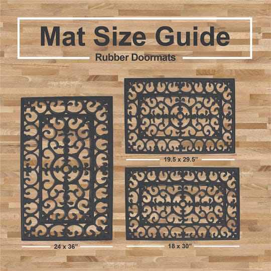 DII® J&M Wrought Iron Rubber Doormat